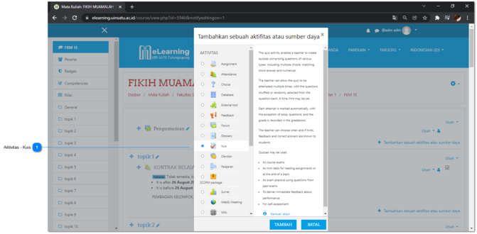 Membuat Tes (ujian) Pilihan Berganda